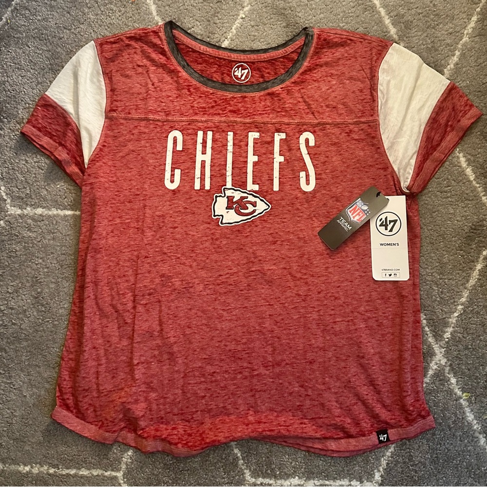 ‘47 Brand Kansas City Chiefs Women’s TShirt Large NWT
